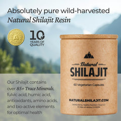 Natural Shilajit lab-tested batch label highlights purity