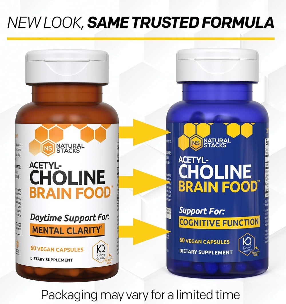 Natural Stacks Acetylcholine Brain Food thiamine B1 capsule close-up