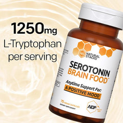 Natural Stacks Serotonin bottle pour demonstrates easy daily dosing.