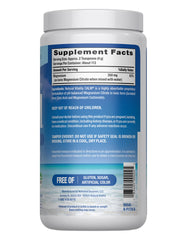 Glass shows Natural Vitality CALM drink with fizz for a soothing moment