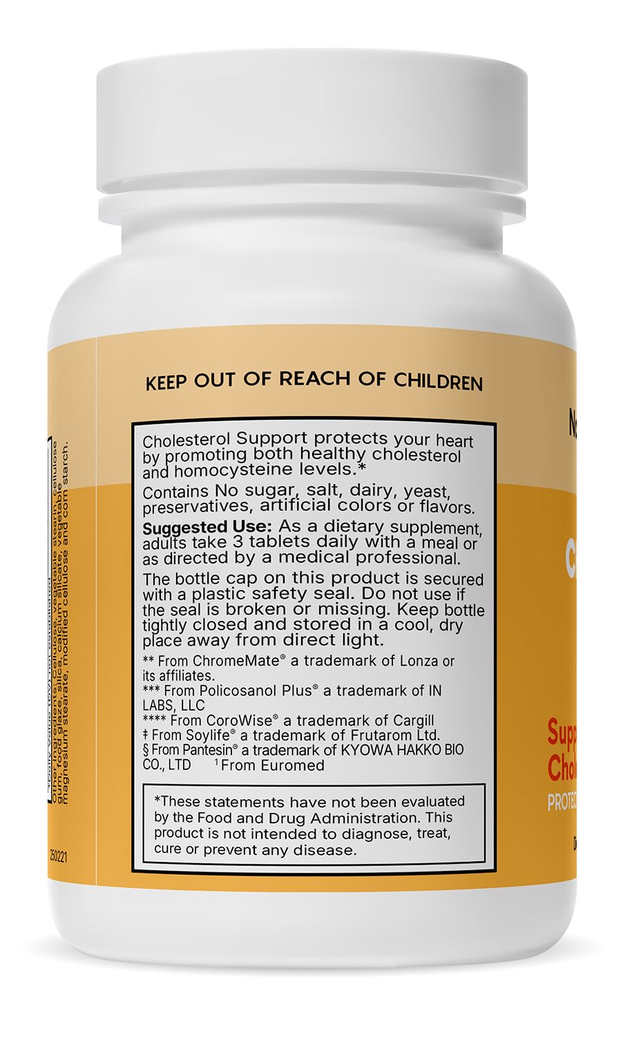 Natural Wellness Cholesterol Support heart-health visual highlights balanced lipids for wellbeing.