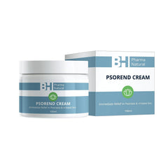 Natural Cream psoriasis relief jar shows soothing formula for irritated skin.