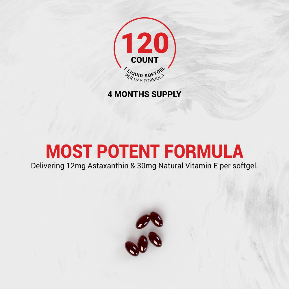 Naturalis Astaxanthin bottle with measuring cap for convenient daily use.