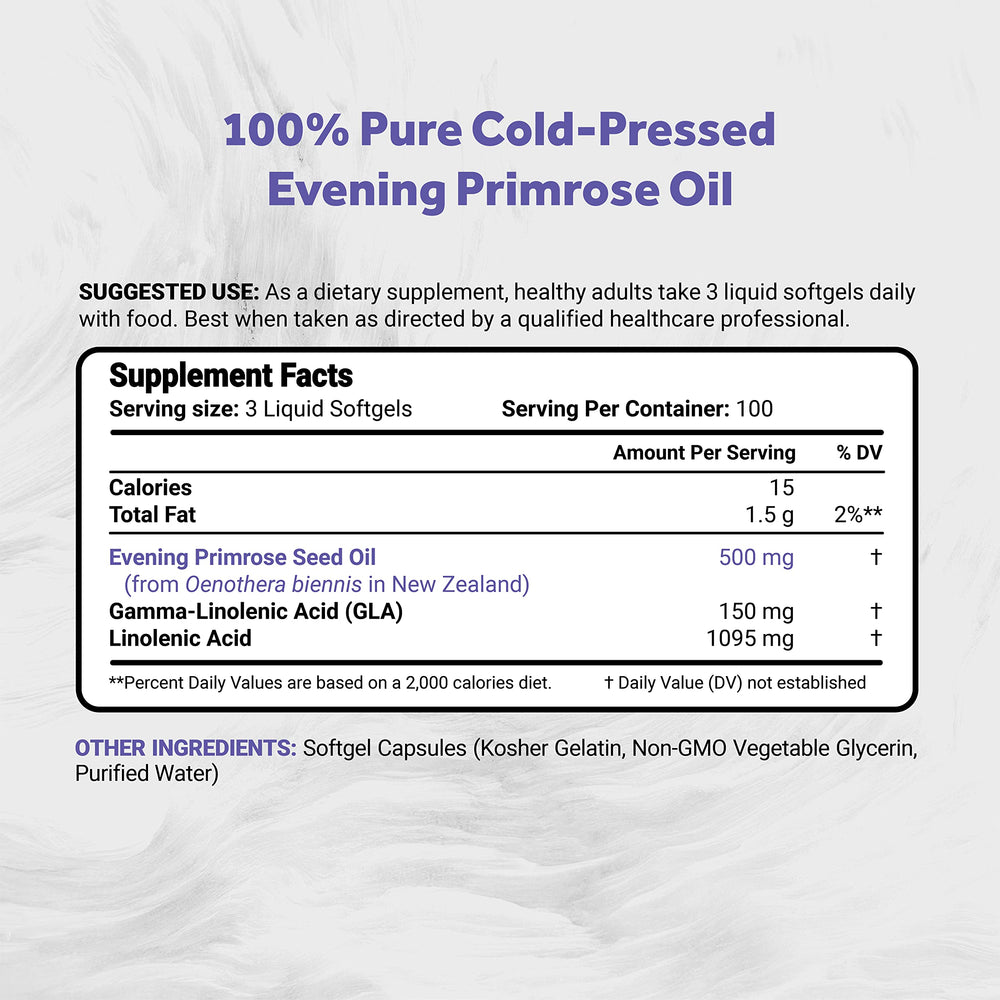 Naturalis Evening Primrose Oil softgels close-up for convenient daily use and immune balance.