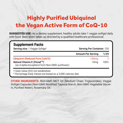 Naturalis nano-emulsified ubiquinol in MCT oil for improved absorption.