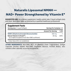 Naturalis NMNH softgels close-up—smooth texture for convenient daily use.