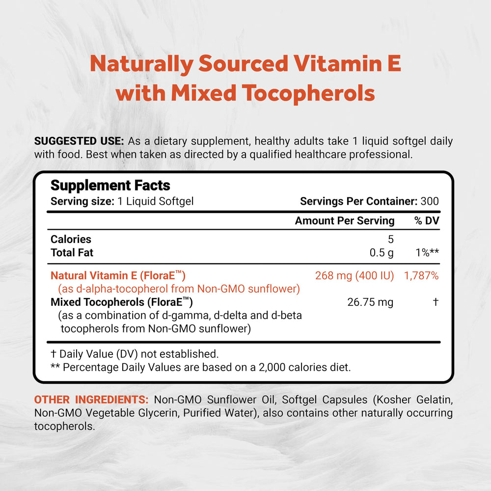Naturalis Sunflower Vitamin E 268mg softgel closeup showing glossy capsules.