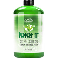 Naturalitana Peppermint Essential Oil drops in diffuser, enhancing a refreshing ambiance.