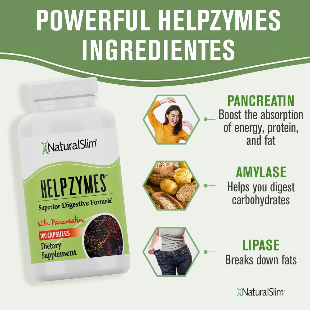 Naturalslim Helpzymes at mealtime demonstrates easy consumption