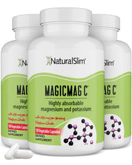 NaturalSlim MagicMag C capsule bottle promoting relaxed muscles and calm evenings