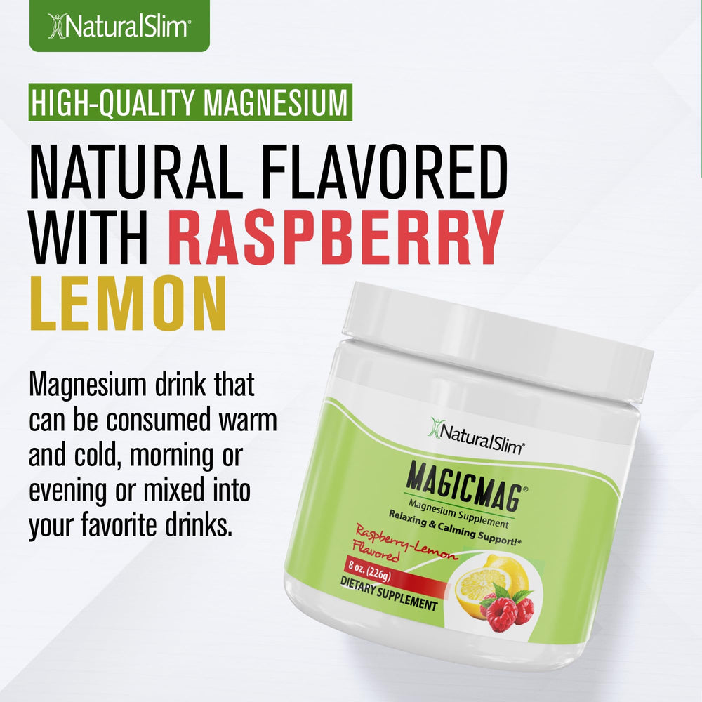 NaturalSlim MagicMag scoop with packaging conveys convenient daily dose and portability.