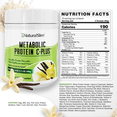 Naturalslim Metabolic Protein C-Plus vanilla pour demonstrates smooth mixability with milk or water.