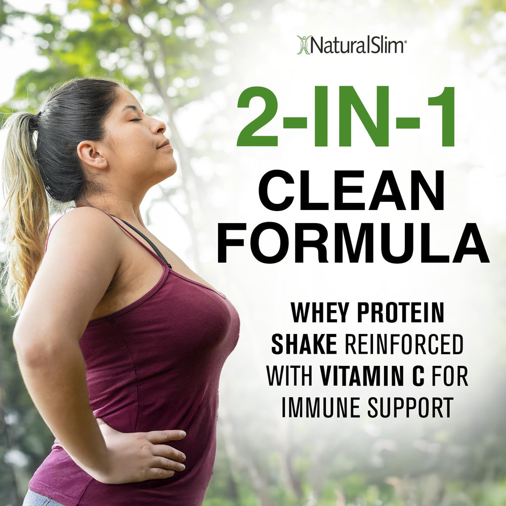 Naturalslim Metabolic Protein C-Plus vanilla scoop shows easy portion control.