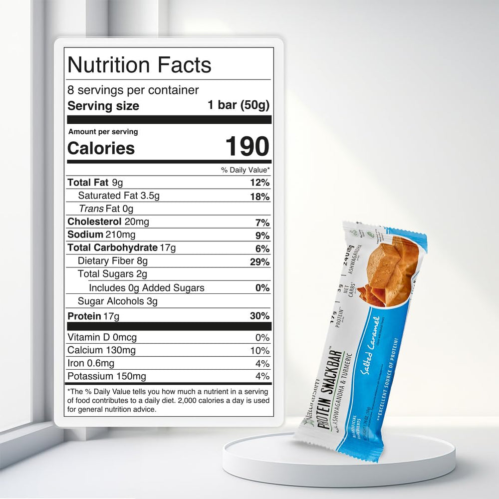 NaturalSlim Salted Caramel bar wrapped for easy on-the-go snacking