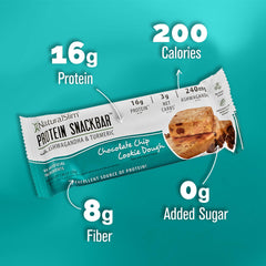 NaturalSlim peanut butter chocolate chip close-up with rich flavor and 16g protein