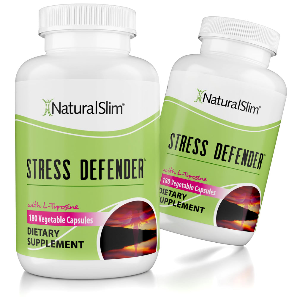 NaturalSlim Stress Defender bottle front for calm daily support.