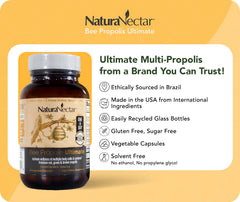 NaturaNectar packaging shows NSF Certified seal for trusted quality.