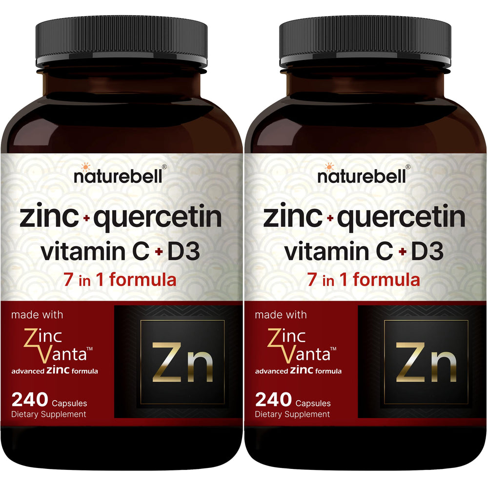NatureBell Zinc Quercetin bottle front for daily immune support.