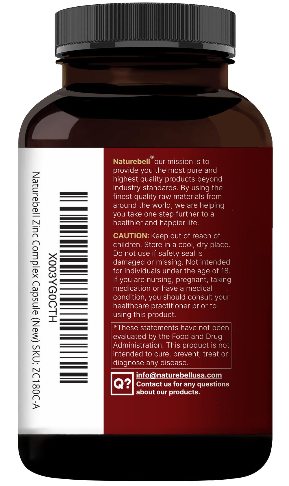 Bottle with a reminder to take NatureBell daily for consistent intake.