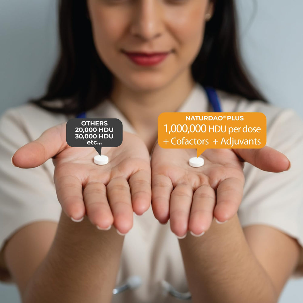 NATURDAO Plus vegan and cruelty-free certification displayed
