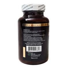 Nature-Bio Premium Albumin Gold 5000 label detail indicating purity and wellness potential.