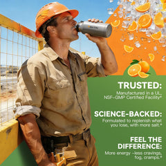 Nature Echo electrolyte powder dissolving in water for fast refreshment.