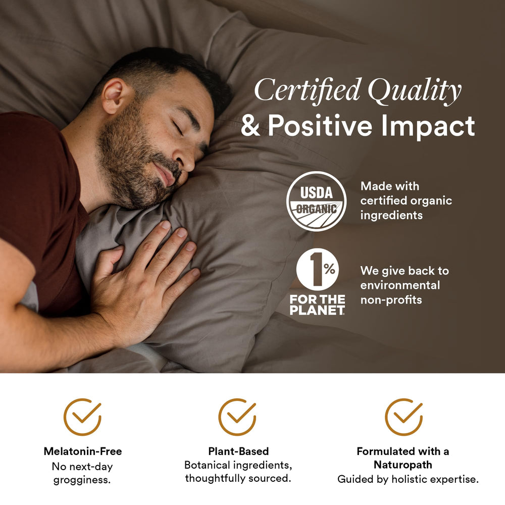 Nature Generation Organic Sleep Supplement ingredients label detail