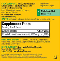 Nature Made label close-up shows USP verification and potency.