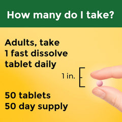 Nature Made lozenge on a morning table for daily routine.