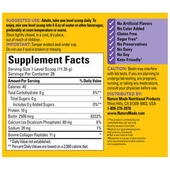 Nature Made collagen powder keto-friendly label notes low-carb compatibility.