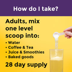 Nature Made collagen peptides unflavored bag for beverages and shakes.
