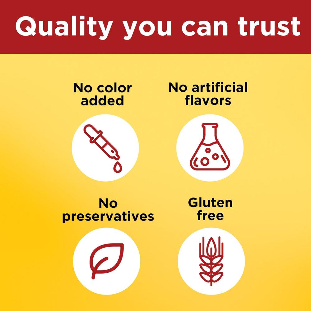 Nature Made CoQ10 packaging graphic highlighting gluten-free and no artificial flavors.