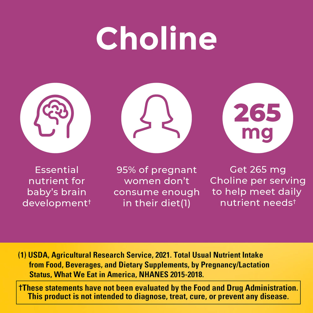 DHA prenatal capsule closeup from Nature Made for brain and eye support
