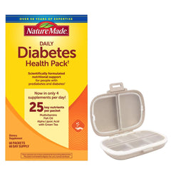 Nature Made Diabetes Health Pack outer box showing bundled daily system for easy use