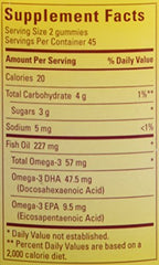 Nature Made Fish Oil Adult Gummies lemon bottle side view
