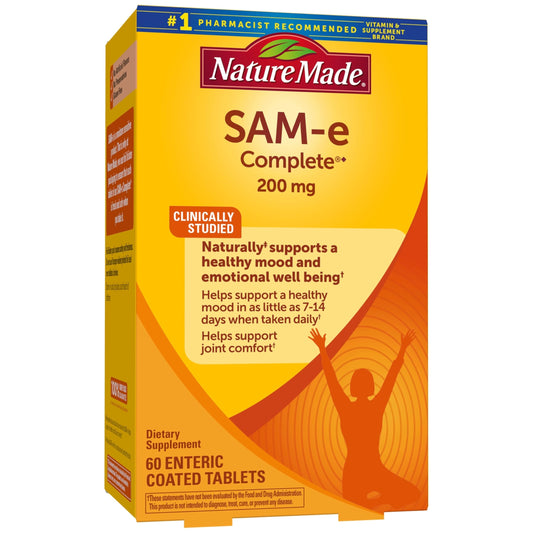 Nature Made SAM-e 200 mg Complete bottle front for daily mood support