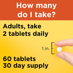 Nature Made SAM-e 200 mg Complete bottle close-up showing dosage instruction to take two tablets daily