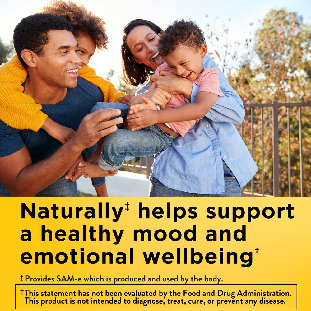 Nature Made SAM-e Complete 400mg tablets stacked for easy intake