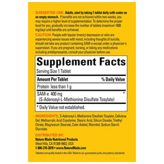 Packaging shows Nature Made SAM-e Complete for reliable daily supplementation
