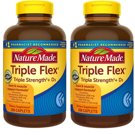 Nature Made TripleFlex bottle front view showing the multi-ingredient formula for joint support.