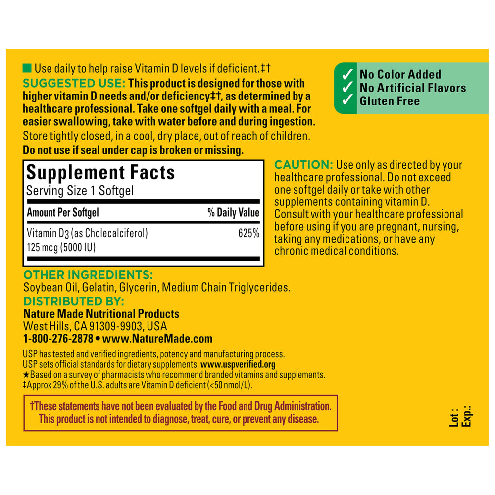 Nature Made Vitamin D3 5000 IU immune support scene highlights benefits