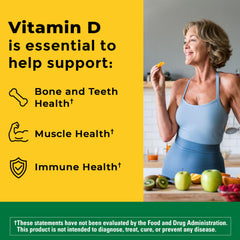 Nature Made Vitamin D3 5000 IU label closeup highlighting potency