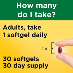Nature Made D3 K2 softgels taken with water for daily use