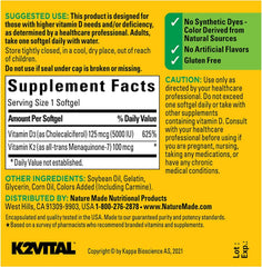 Nature Made Vitamin D3 K2 softgels in a morning routine setup