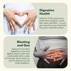 Nature M.D. Enzyme 365 highlighting energy support and nutrient uptake after eating.