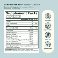 Nature M.D. GutConnect 365 chocolate coconut kitchen setup inviting quick blending.