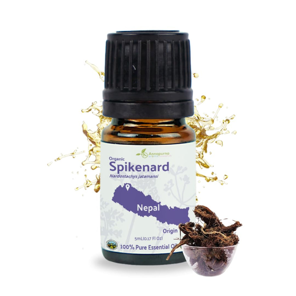 Nature Packaged spikenard oil bottle with authentic Himalayan aroma for diffusion