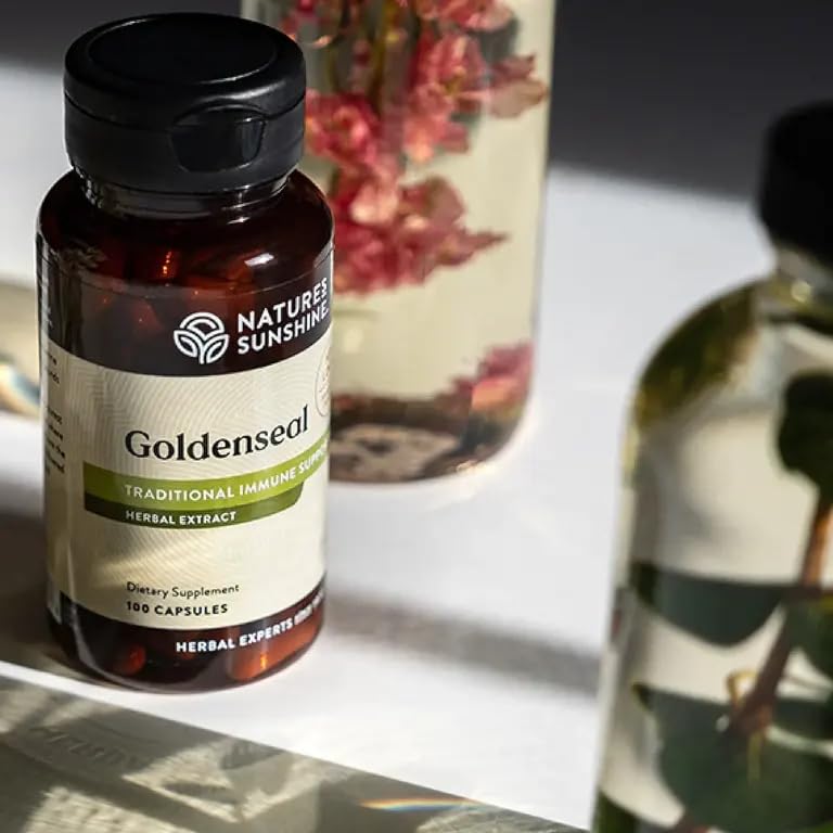 Golden Seal label on bottle emphasizes wellness heritage and NSF-certified quality.