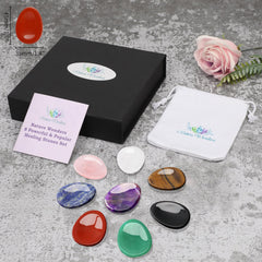 Nature Wonders 8 Worry Stones gift box display ready for gifting