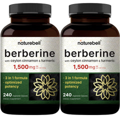 NatureBell Berberine 1500mg bottle front may support healthy sugar balance